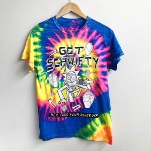 rick and morty rainbow tie dye sweatshirt